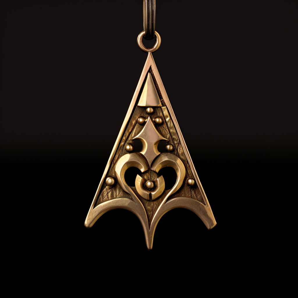 Simple gold unicorn pendant motif