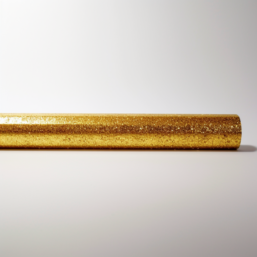 Thin gold volume tube with glitter