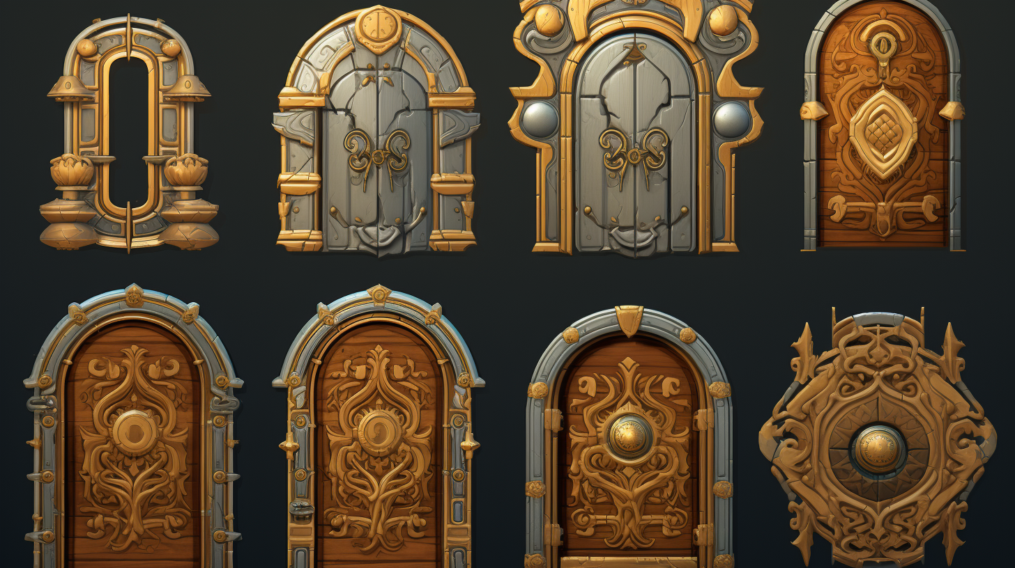 Gleaming game assets for treasure