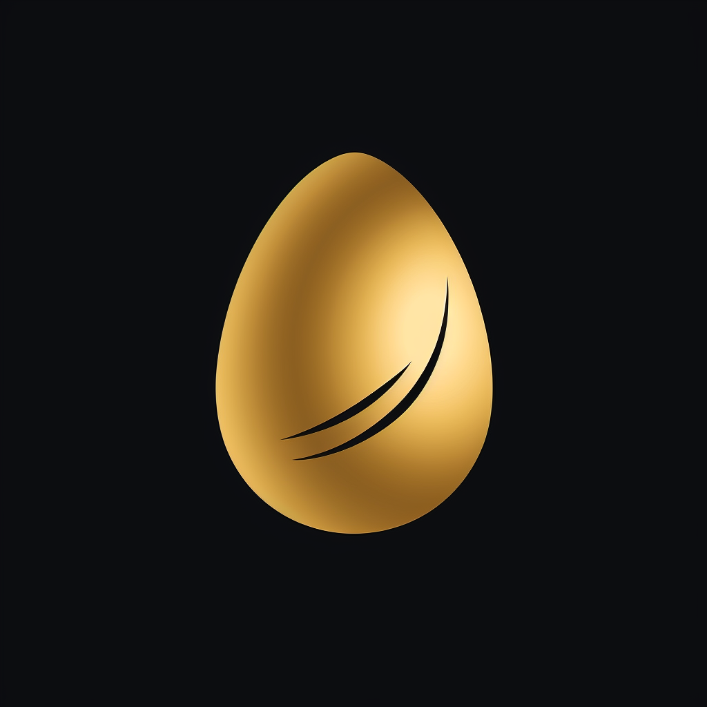 Golden Egg Icon Logo Vector