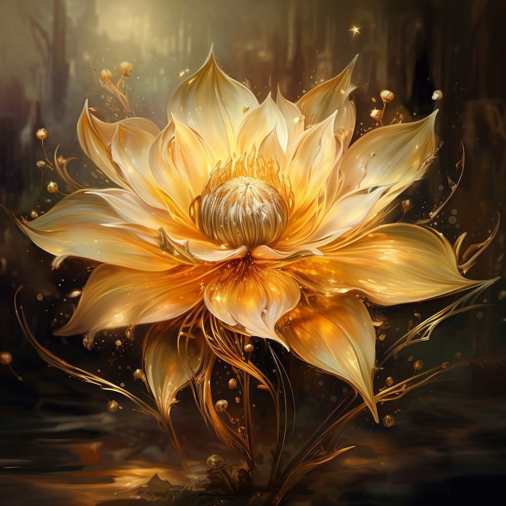 Stunning golden flower in bloom