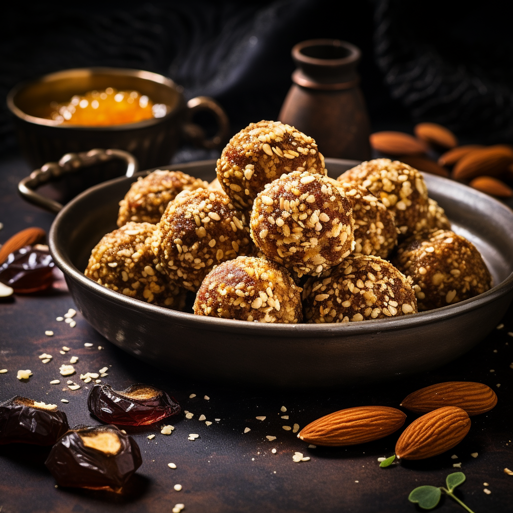 Tasty vegan quinoa almond balls