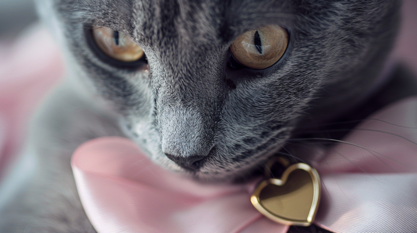 Close-Up Golden Tag Pink Collar