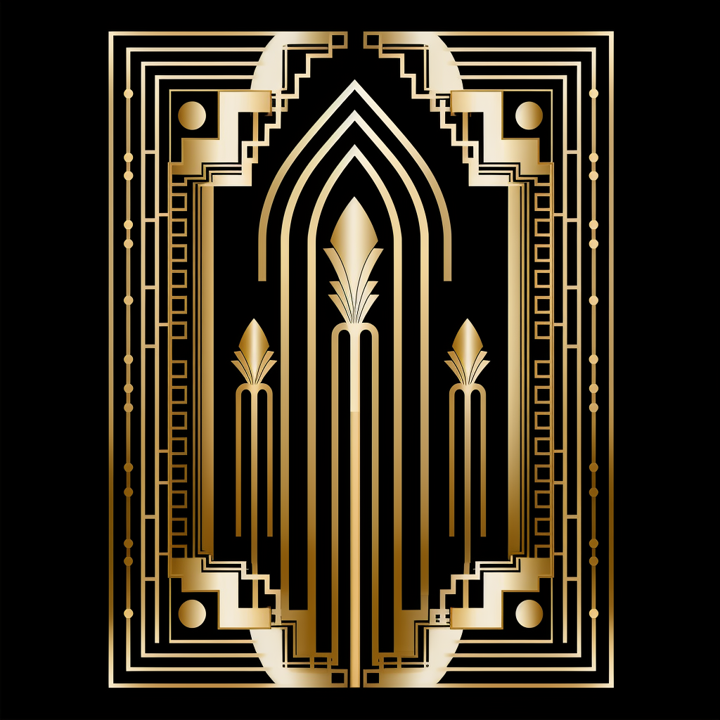 Beautiful Golden Art Deco Border