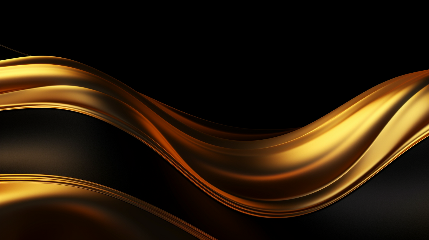 Beautiful 3D Render of Golden Waves