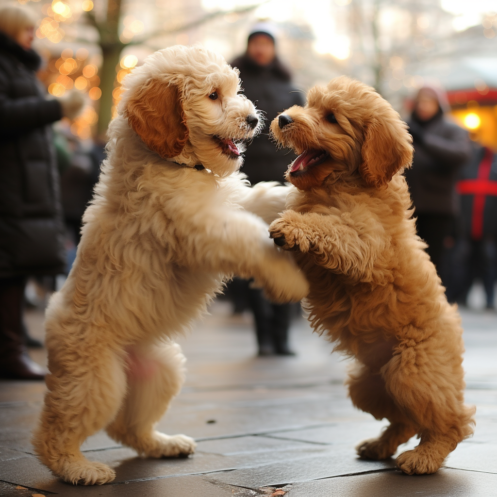 Energetic Goldendoodles Engaged in Boxing Day Sale