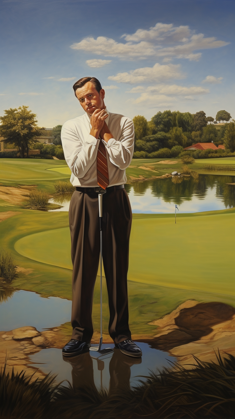 Businessman at golf club