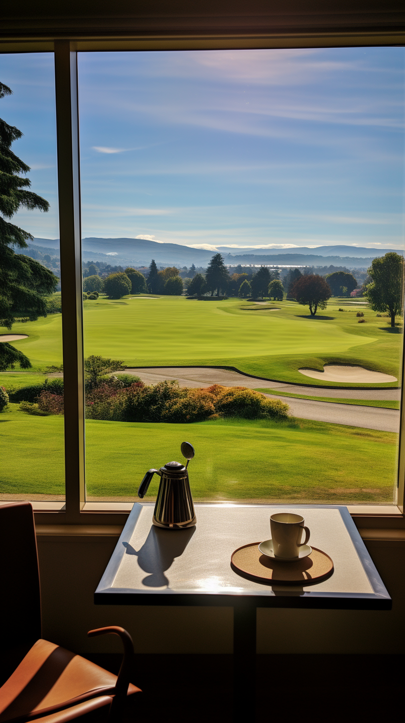 Golf Club Seen from Office Window