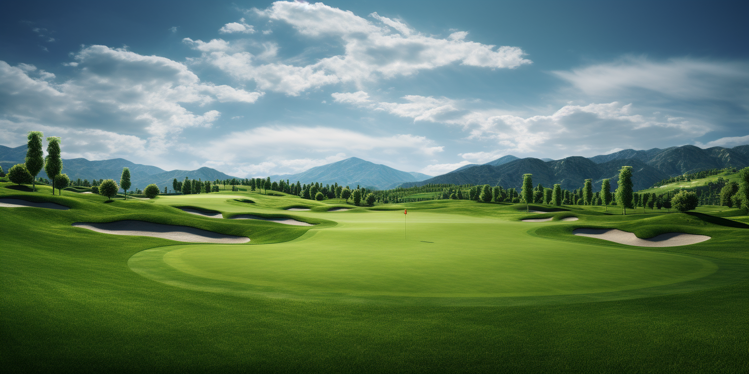 Beautiful golf green course scenery