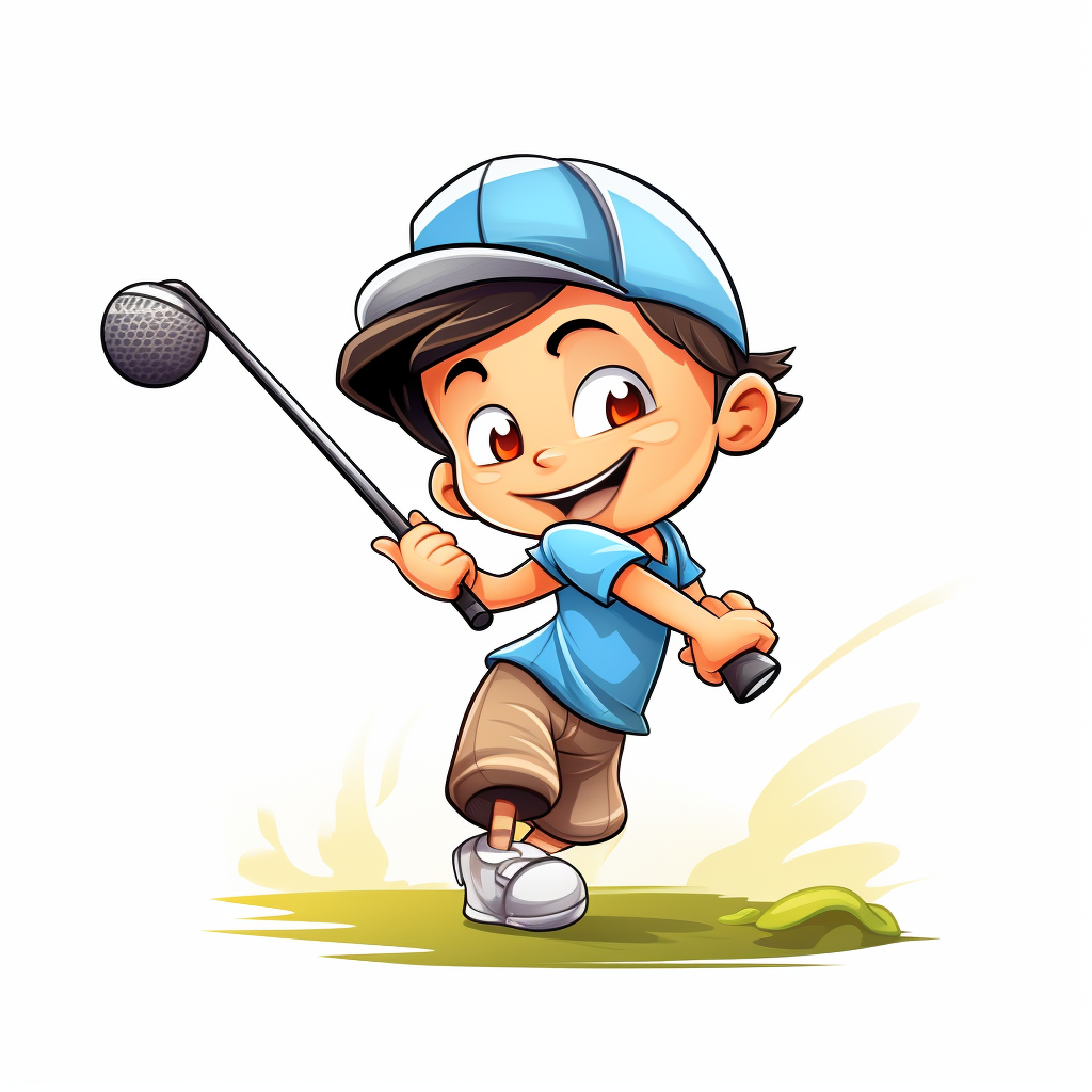 Cartoon-style golfswing logo