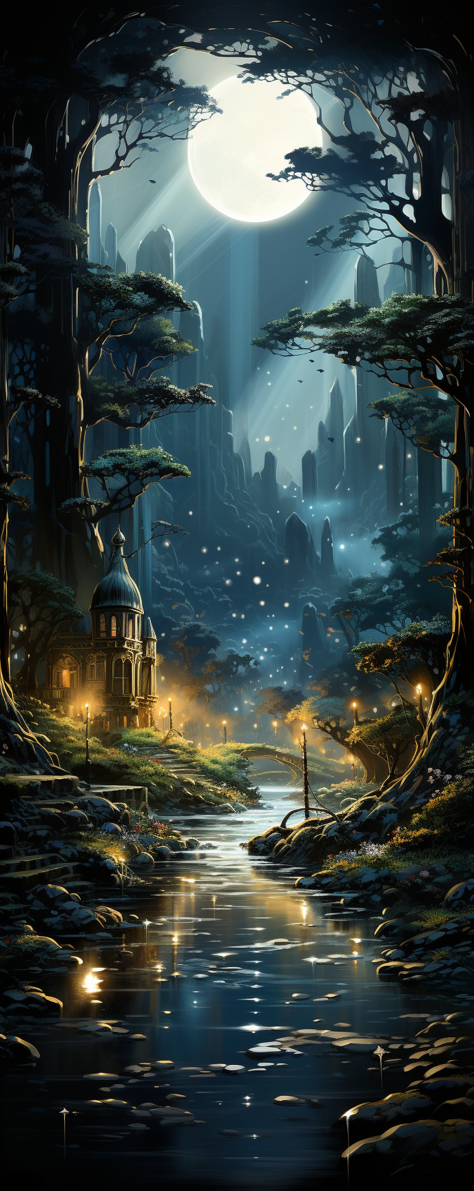 Good Night in Faery Landscape