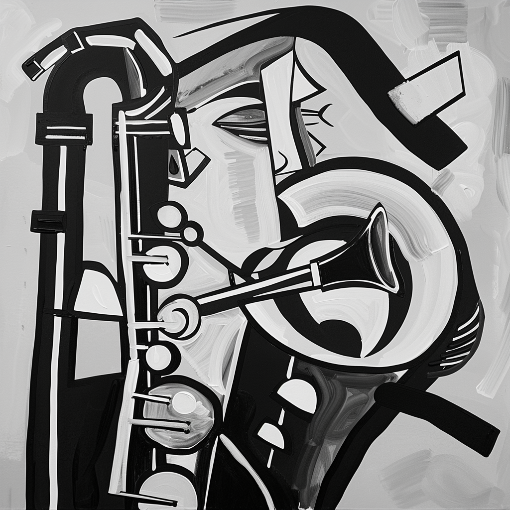 Goofy Saxophone Jazz Kandinsky Style