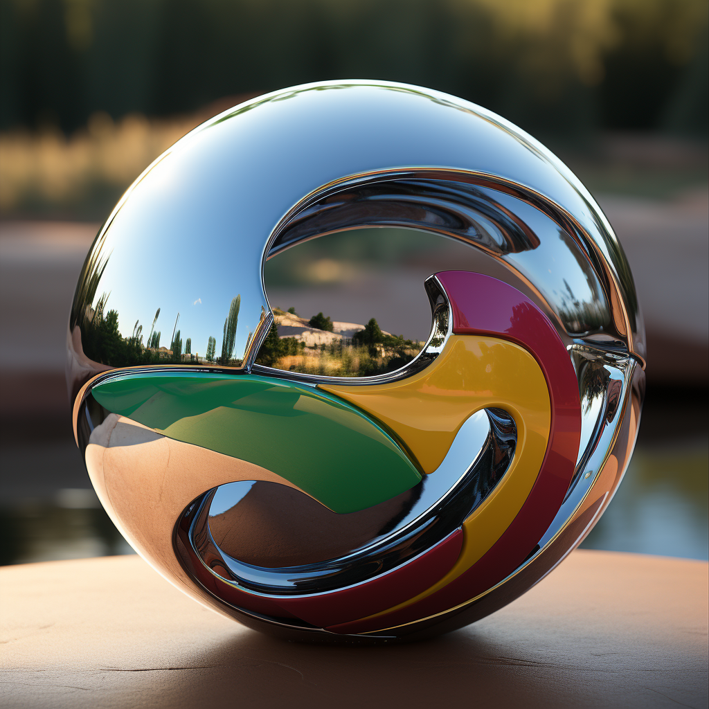 Round Google Chrome Icon Illustration