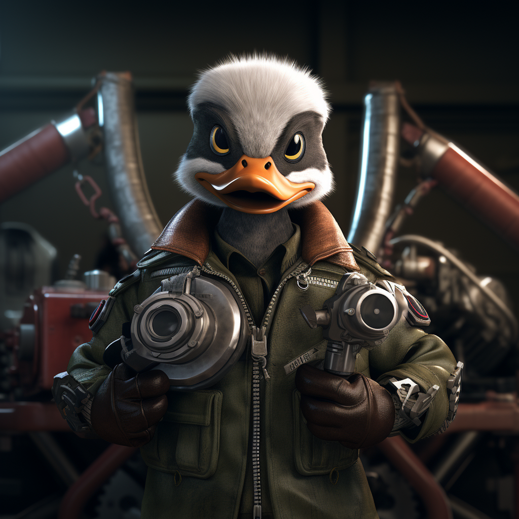 Goose Aircraft Mechanic with Wrench