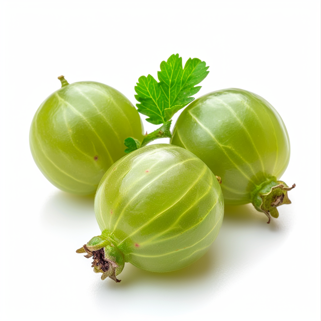 Gooseberry on white background