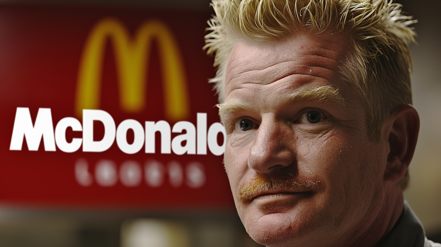 Gordon Ramsey enjoying McDonald's meal