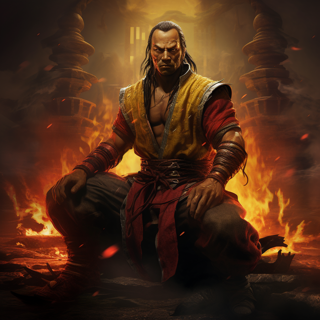 Goro from Mortal Kombat in fantasy arena