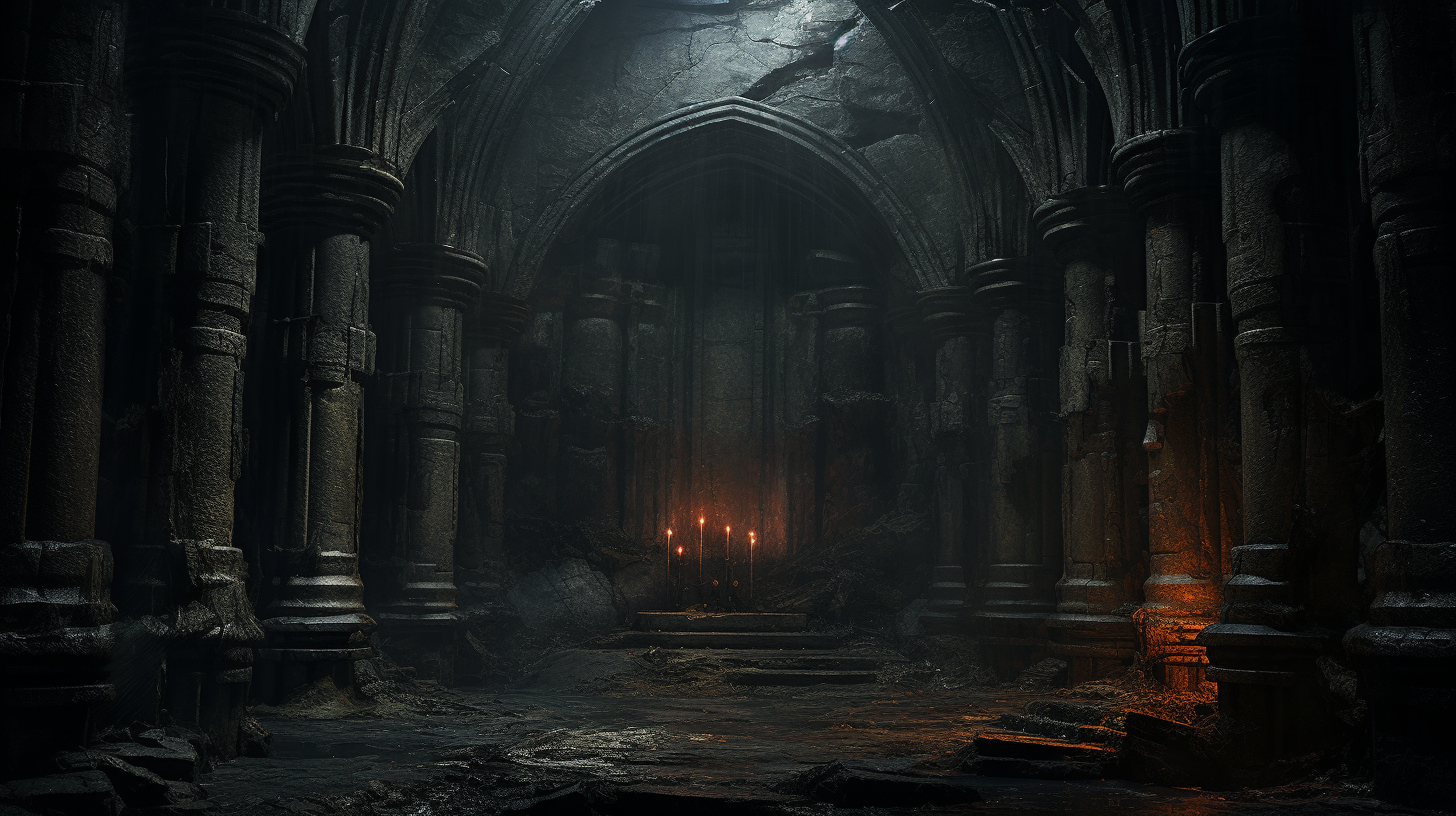 Dark and Decadent Gothic Castle Interior Image