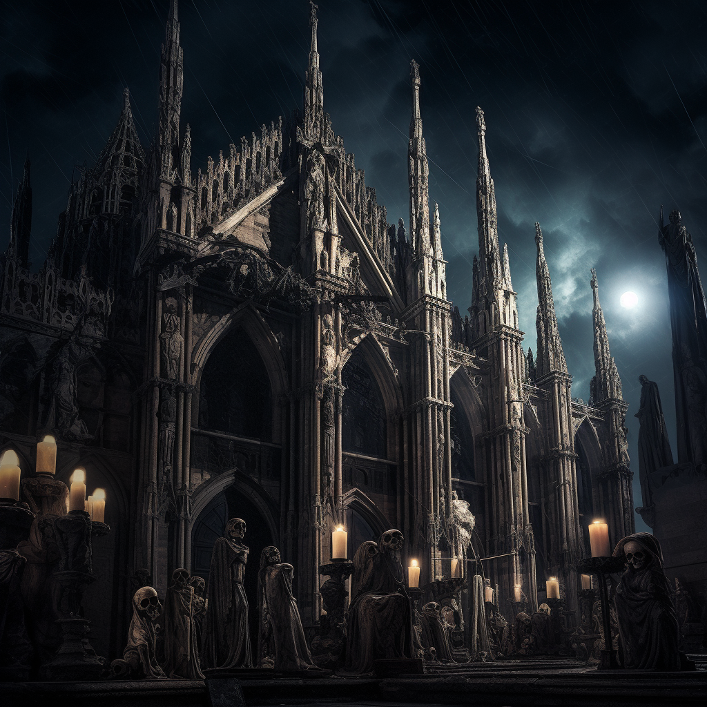 Beautiful Gothic Catthedral at Duomo Di Milano