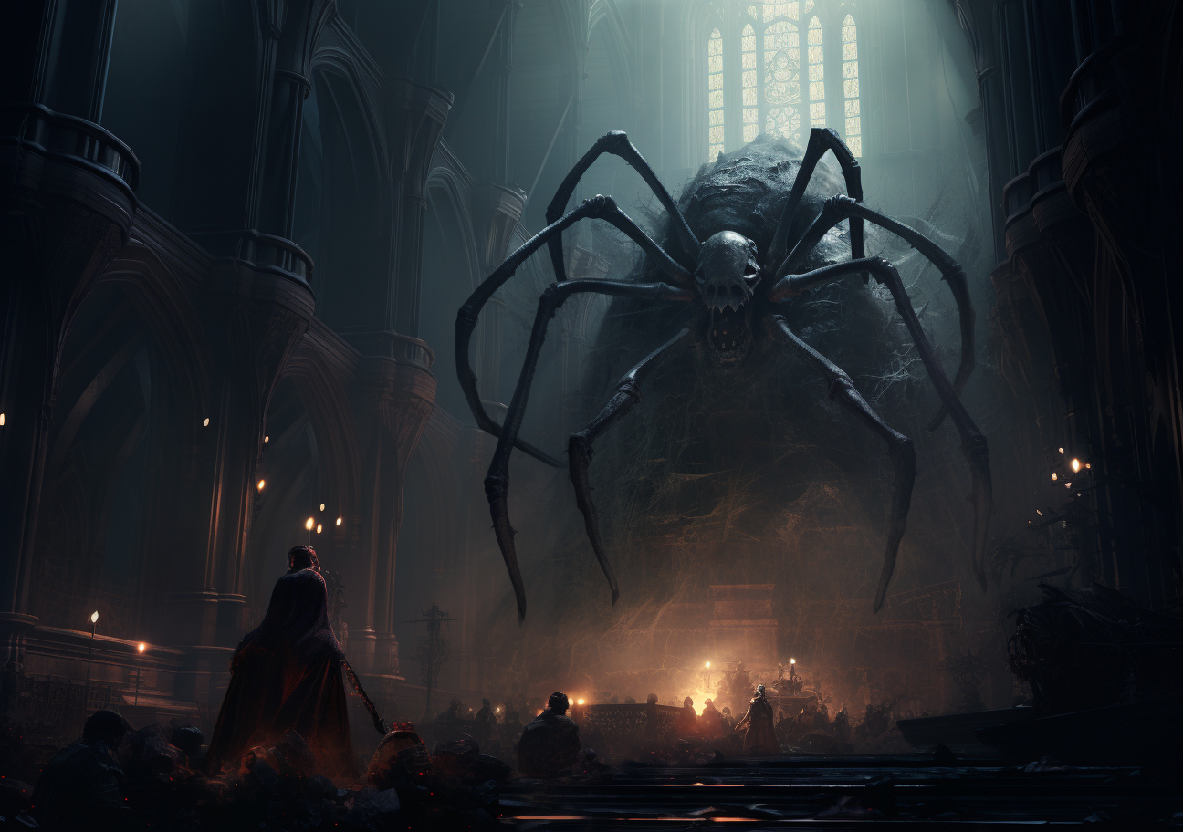 Spiders in Gothic Church Concept Art