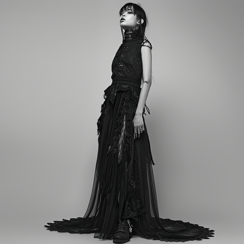 Gothic Fashion Model Full Length