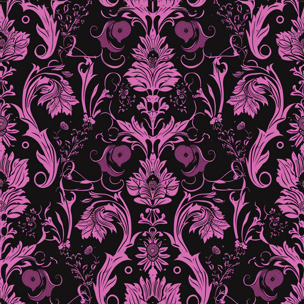 Gothic floral pattern tile design