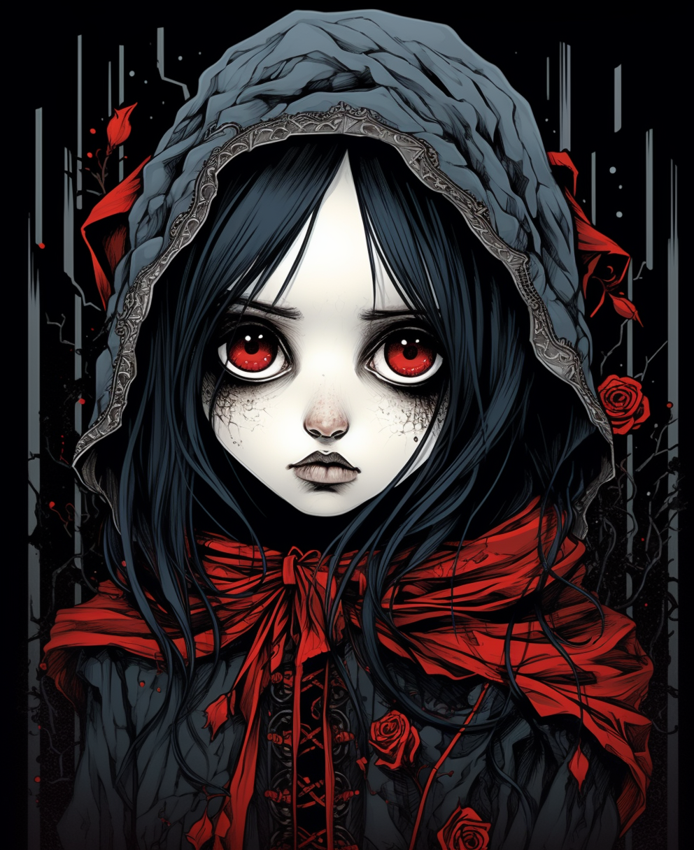 Illustration of a gothic girl