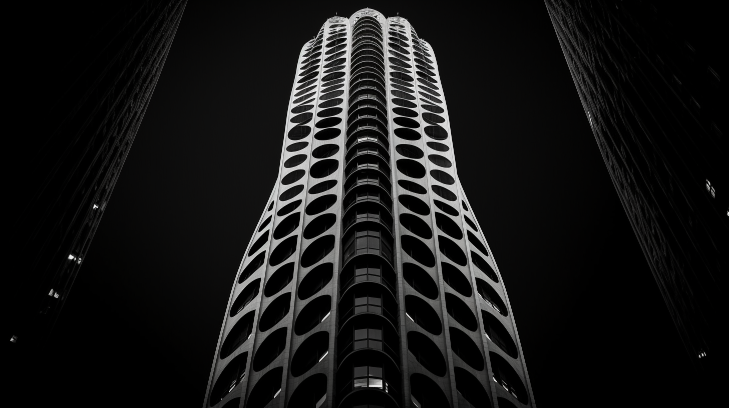 Dark and Sinister Gothic Minimalism Skyscraper