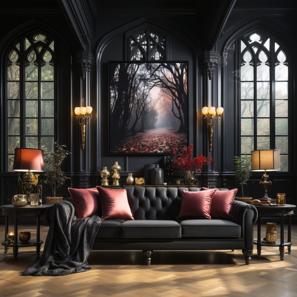 Modern Gothic Style Living Room