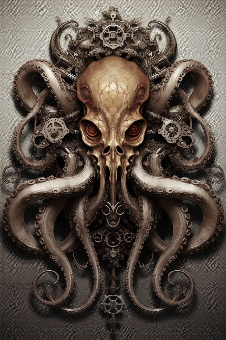 Gothic Vintage Steampunk Octopus