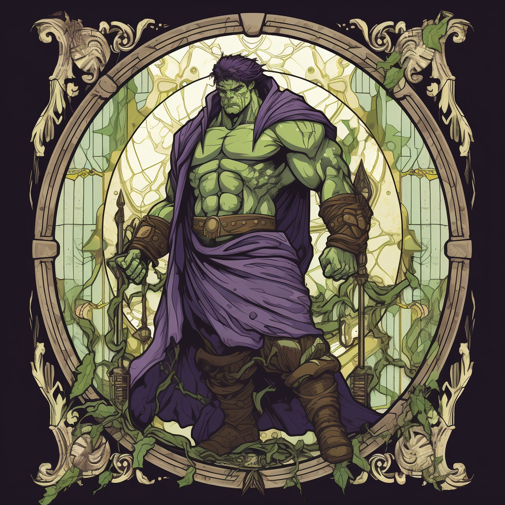 Gothic Hulk in Art Nouveau Style