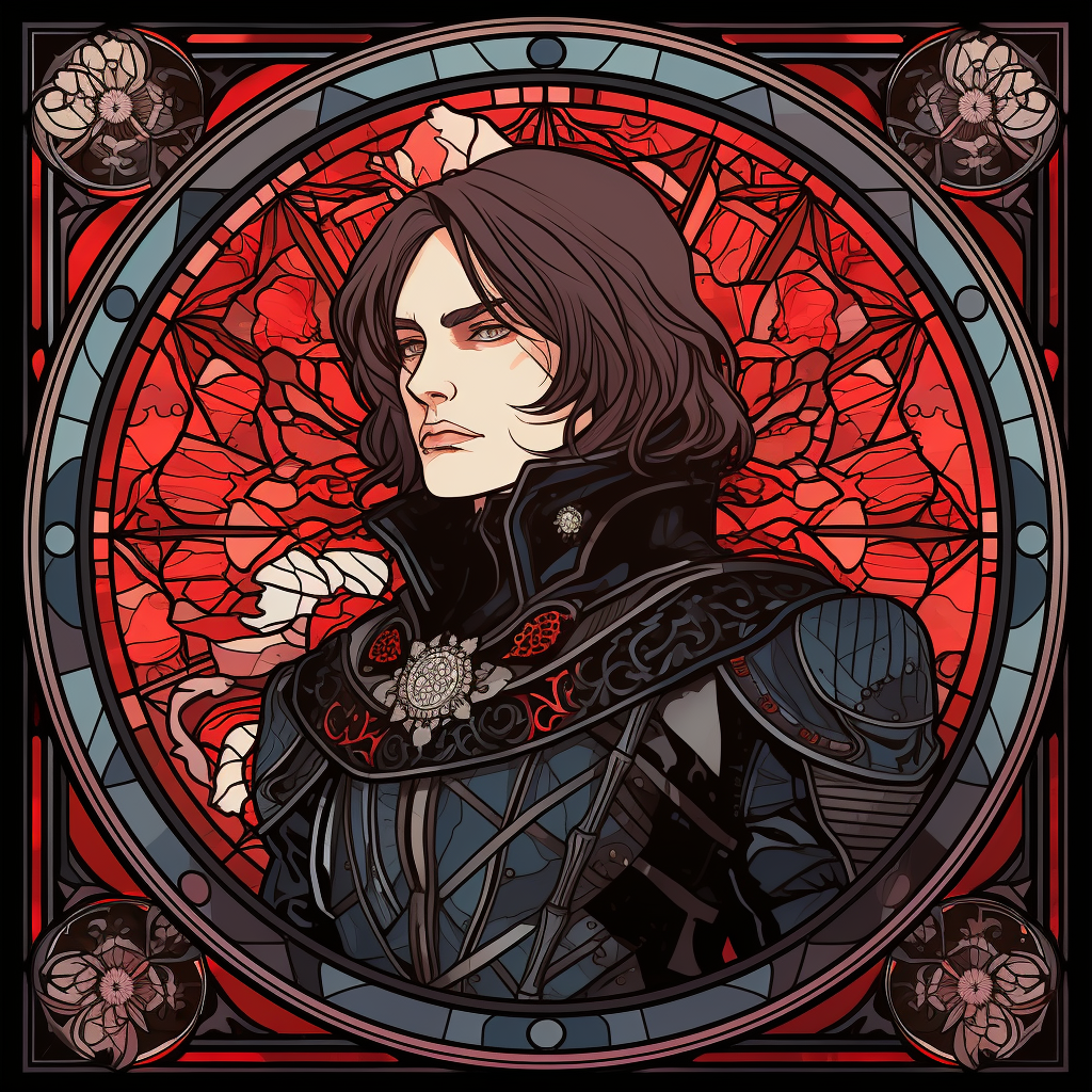 Gothic Winter Soldier in Art Nouveau Style