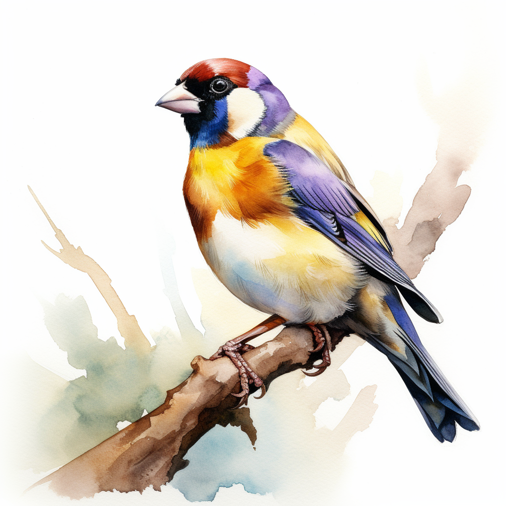 Colorful Gouldian Finch on Branch