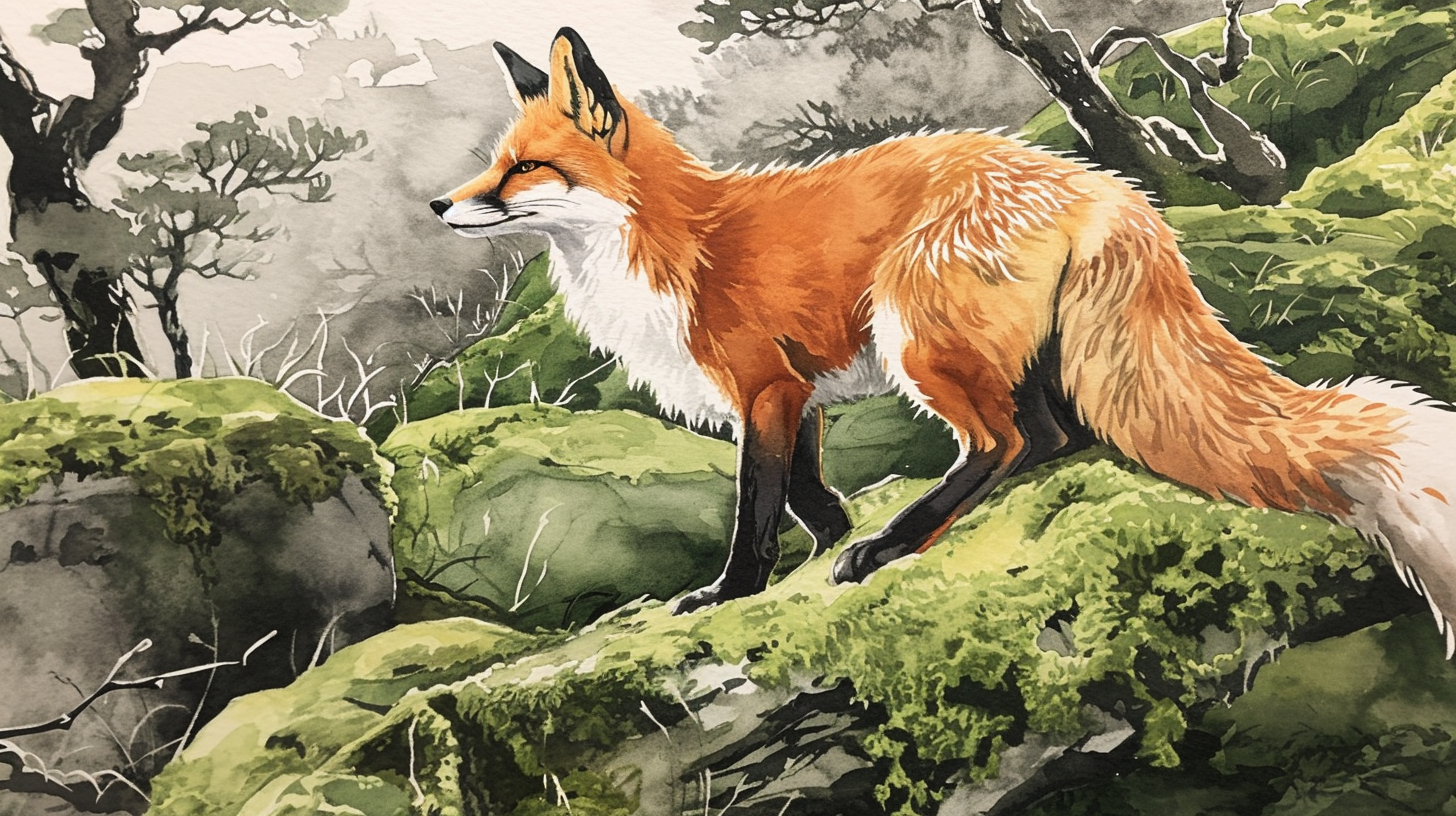 Beautiful Fox with Intricate Fur Detail