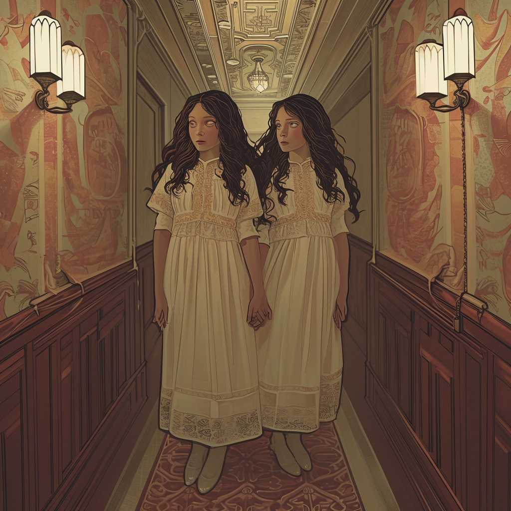 Grady Twins Shining Art Nouveau Illustration