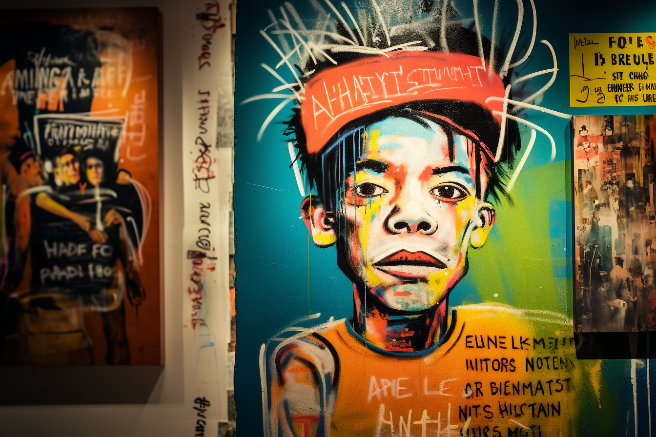 Graffiti art by Basquiat