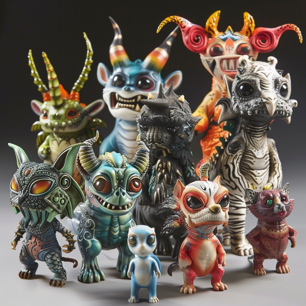 Graffiti toy beast figures collection