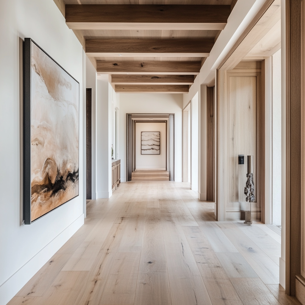 Luxurious Grand Hallway with Art Piece