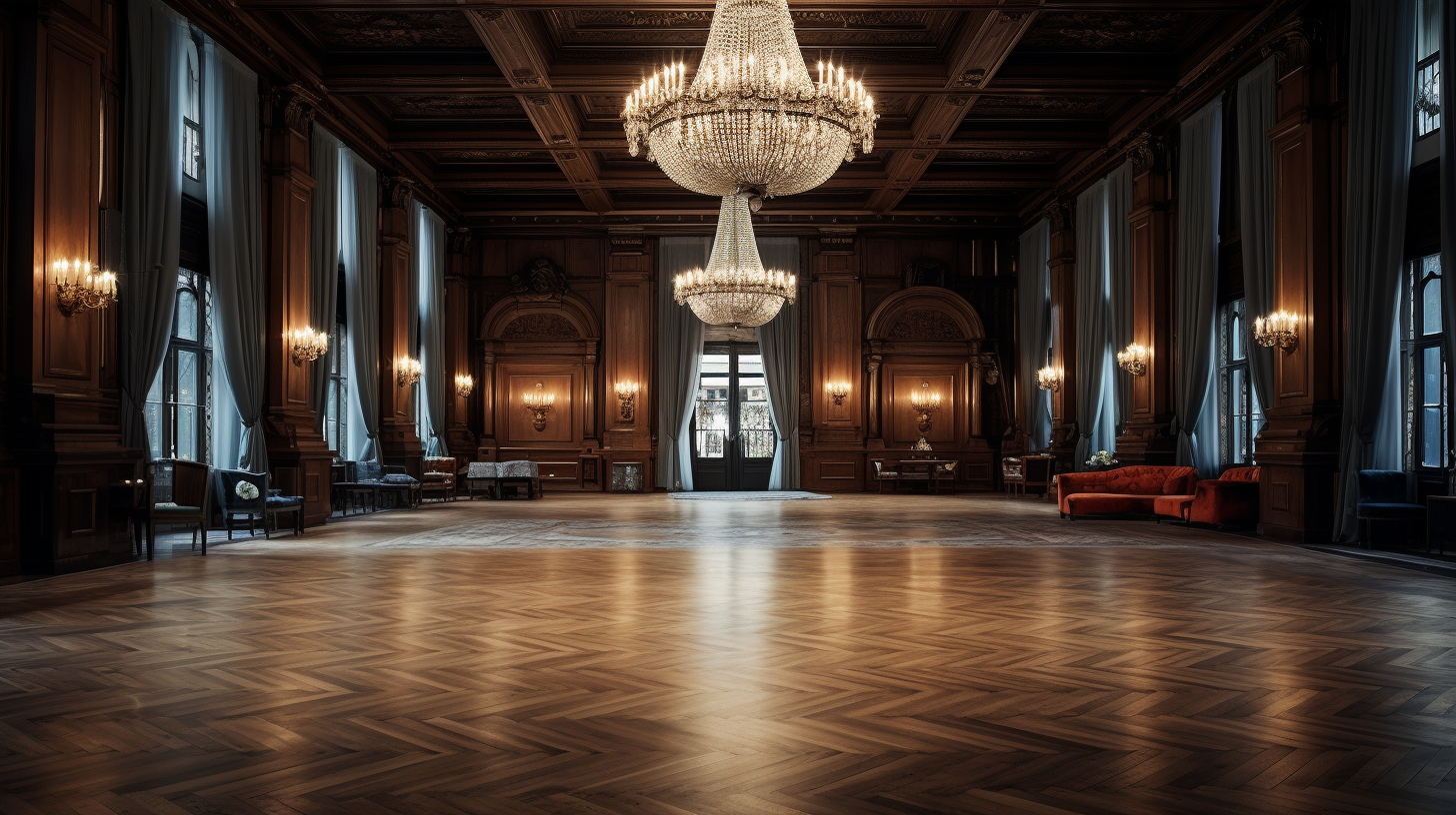 Grand interior hall with elegant decor