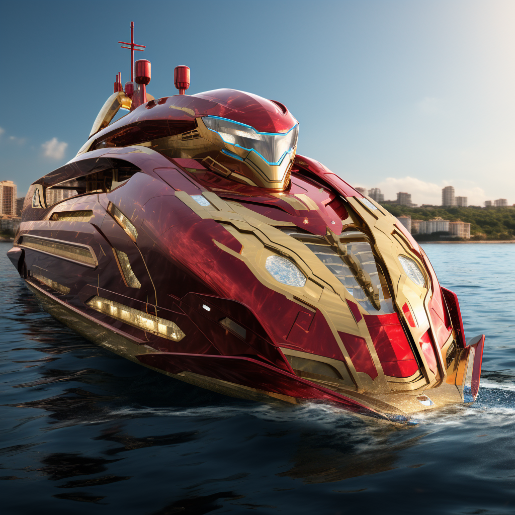 Grand luxurious iron man boat