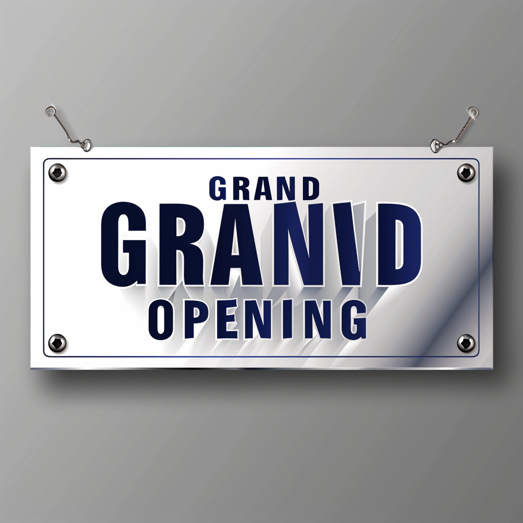 Grand Opening Metal Banner Rivets