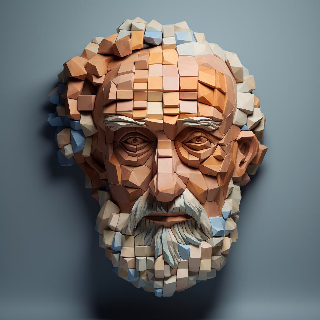 Smashed grandfather with blocks