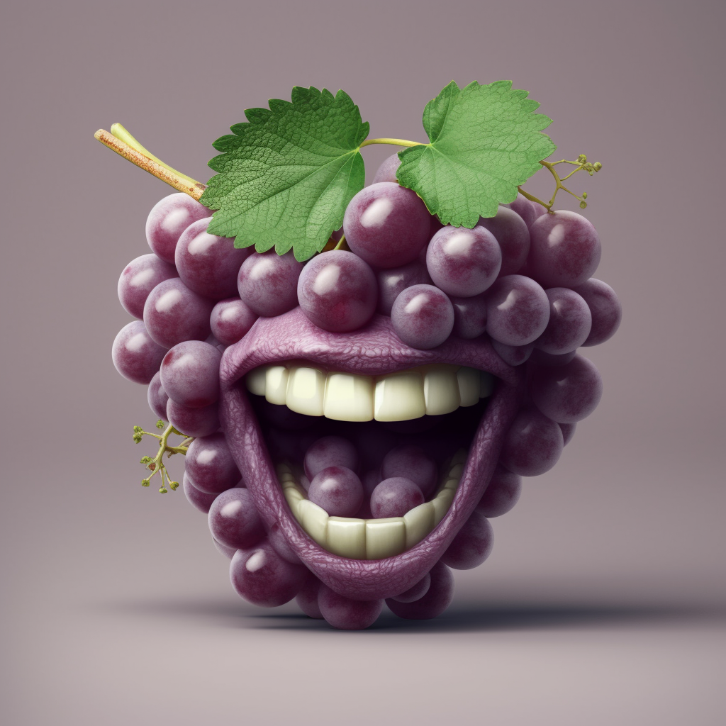 Grape with Smiling Teeth