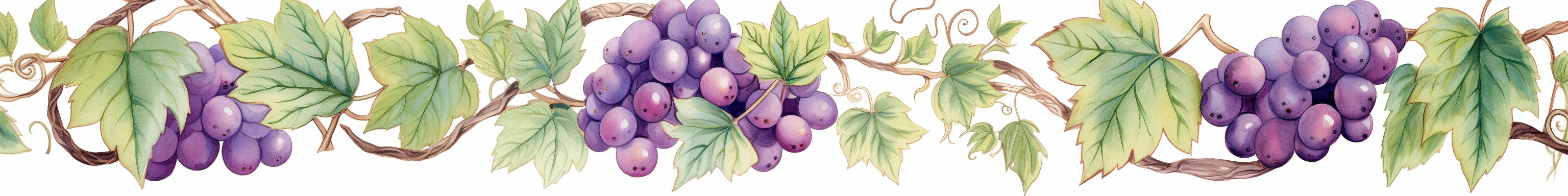 Grape leaves in violet and lilac