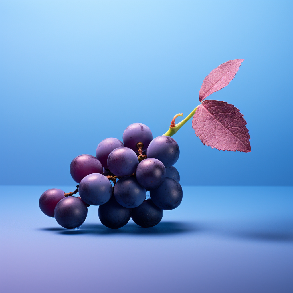 Fresh and Juicy Grapes and Blueberries