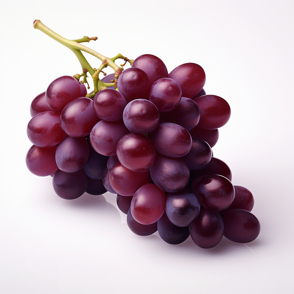 Grapes on White Background