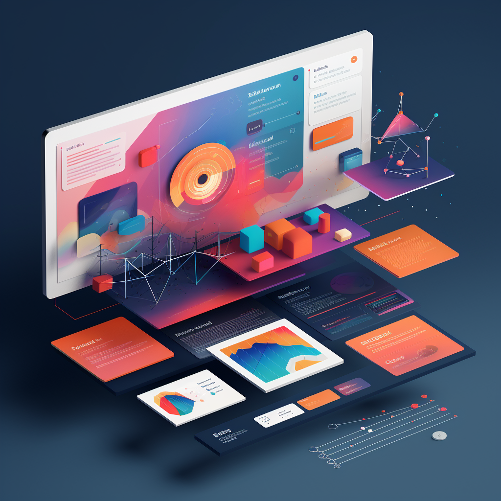 UI UX graphic template for website