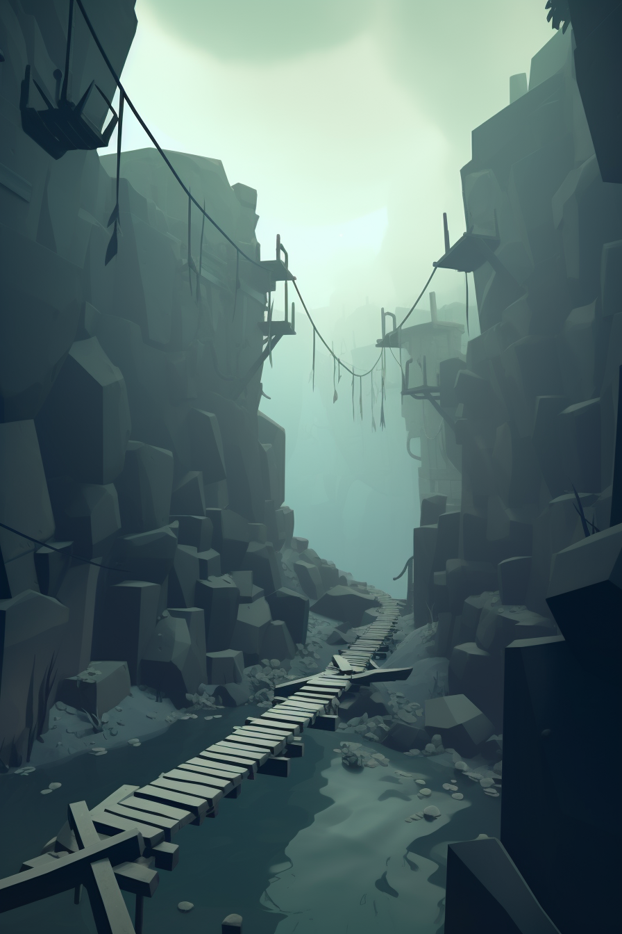 Liminal Low Poly Graphics Scene