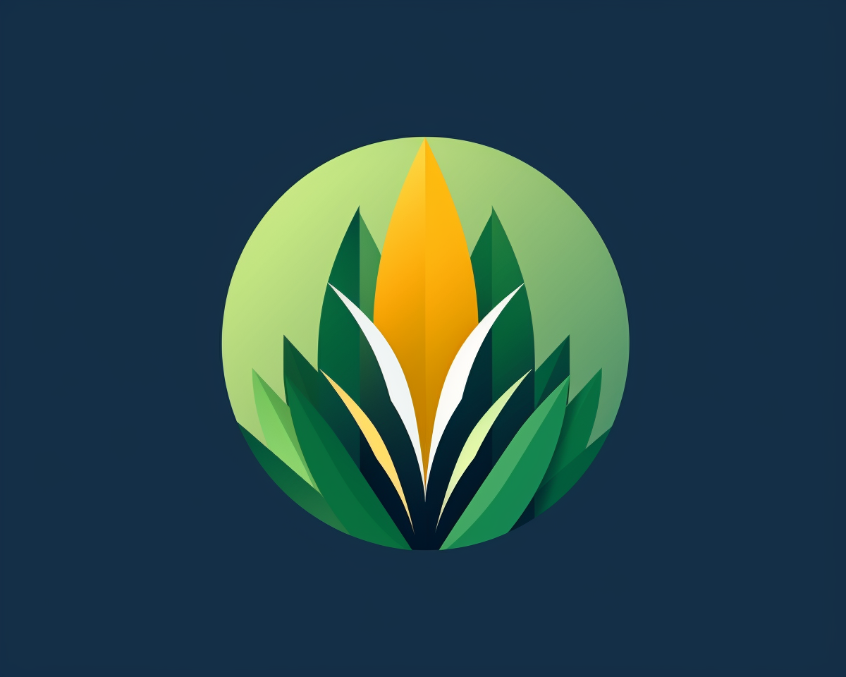 Abstract Grass Lawn Care Logo