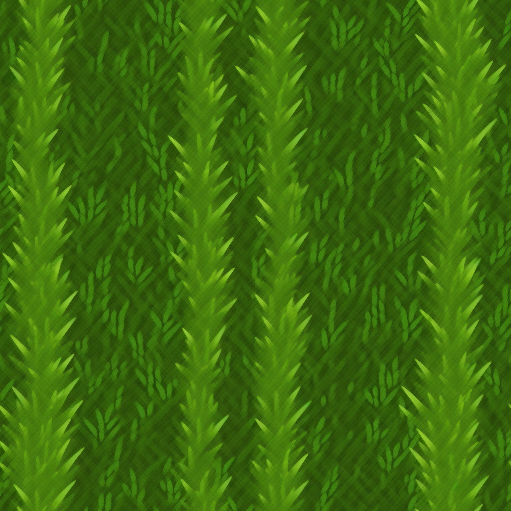 Minimalistic green grass pixel art pattern